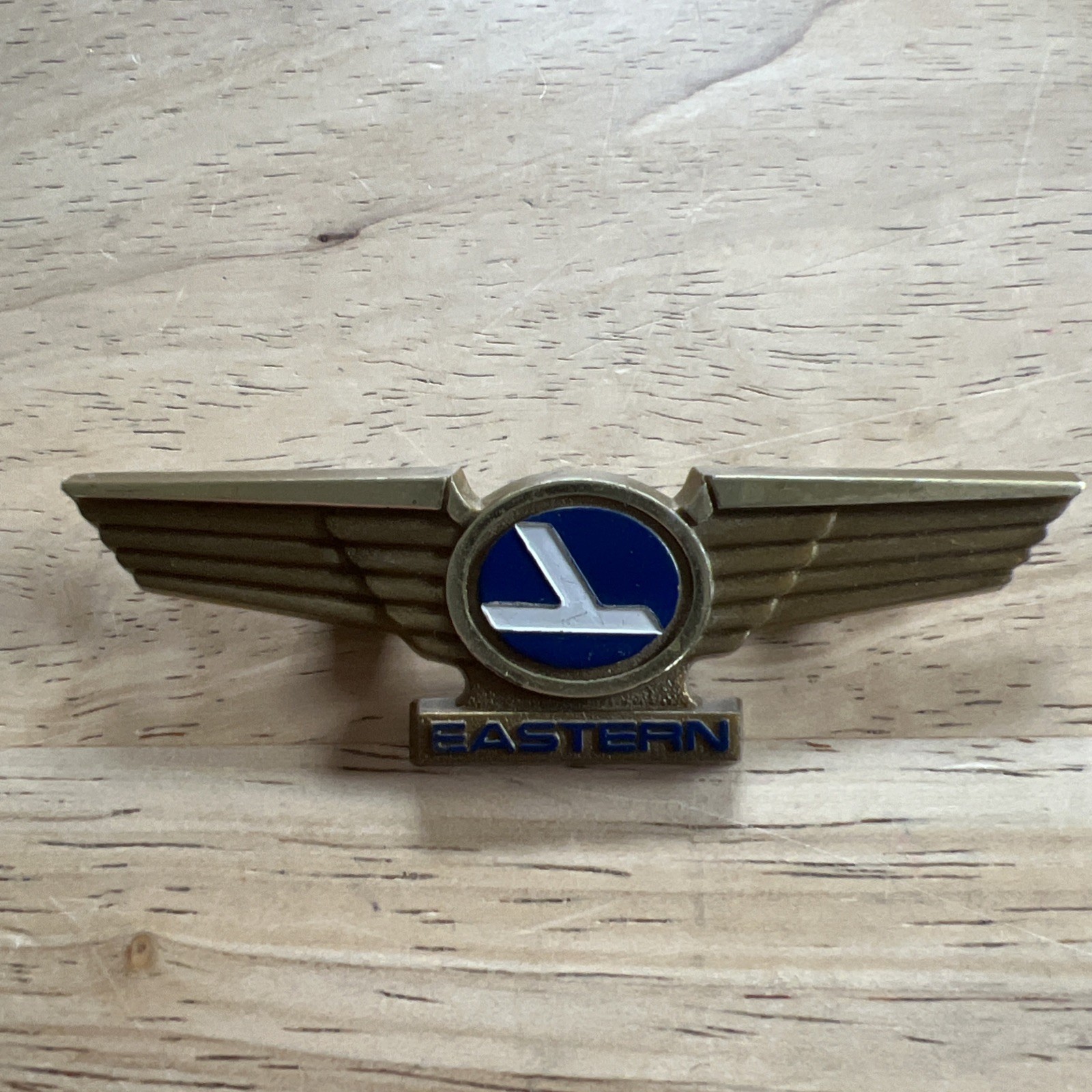 Vintage Eastern Airlines Pilot Kids Kiddie Wings Plastic Pin Pinback