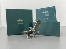 Lenox Kirk Stieff Pewter Eagle Figurine Miniature Sculpture With Box