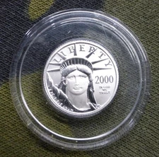 2000 Platinum American Eagle $10 Coin, 1/10th Ounce Platinum USA $10 Coin