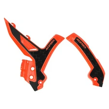 Acerbis 2975045225 X-Grip Frame Guards 16 KTM Orange/Black