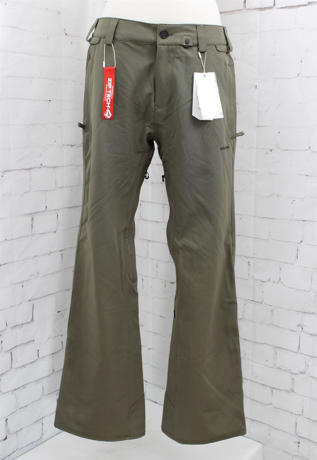 Брюки для сноуборда Volcom Freakin Snow Chino Shell мужские очень большого размера XL из темного тика 19090₽