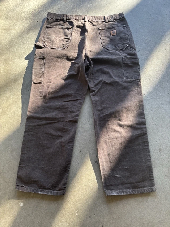 Peto Carhartt Doble Rodilla Original Vintage Marrón Ajuste 40x30 Foto 2 de 4