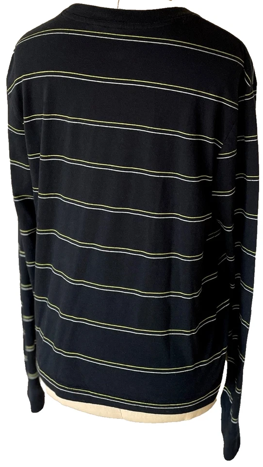 VOLCOM WOMENS Choice Is Yours Crew Long Sleeve Striped Boy Tee S 4 6 Black $38 - Image 4 of 4