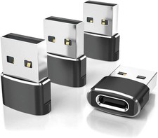 4 Pack USB to USB-C Adapter for iPhone 17/16 Pro Max 15 14 13 12, iPad, Galaxy