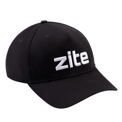 Anglermütze Cappy Mütze Gr. 58 Schwarz Verstellbar Gesticktes Logo Zite Fishing
