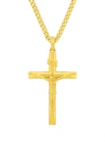 VFK 18K Gold Plated Cross Pendant With 24" Cuban Chain – Premium Shine & Timeles