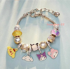 Kuromi Melody Cinnamoroll Dog Cartoon Fashion Bracelet Bead Bangle Jewelry Gift