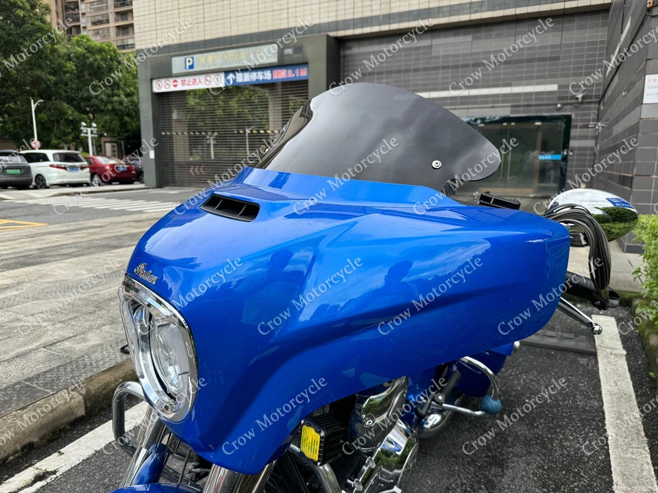 Flare 10" Black Windshield Tinted Fit For Indian Chieftain Dark Horse 2016-2025 - Image 3 of 4