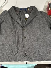 Polo Ralph Lauren Modern Herringbone Sport Coat Blazer 46R Gray NWT 498