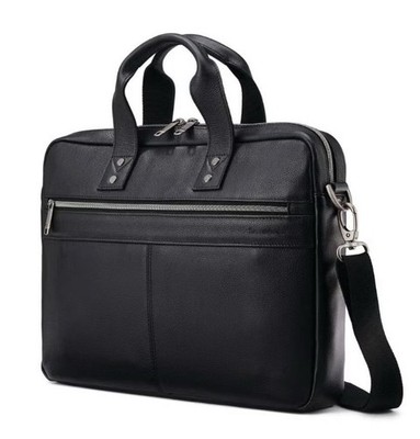 $189 Samsonite Classic Leather Slim Brief Briefcase Bag - NWOT