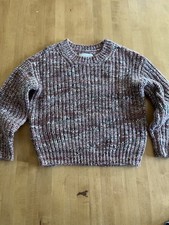 Ann Taylor Loft Knit Cable Sweater Pink Sz XS Women's Italian Yarn Wool Blend