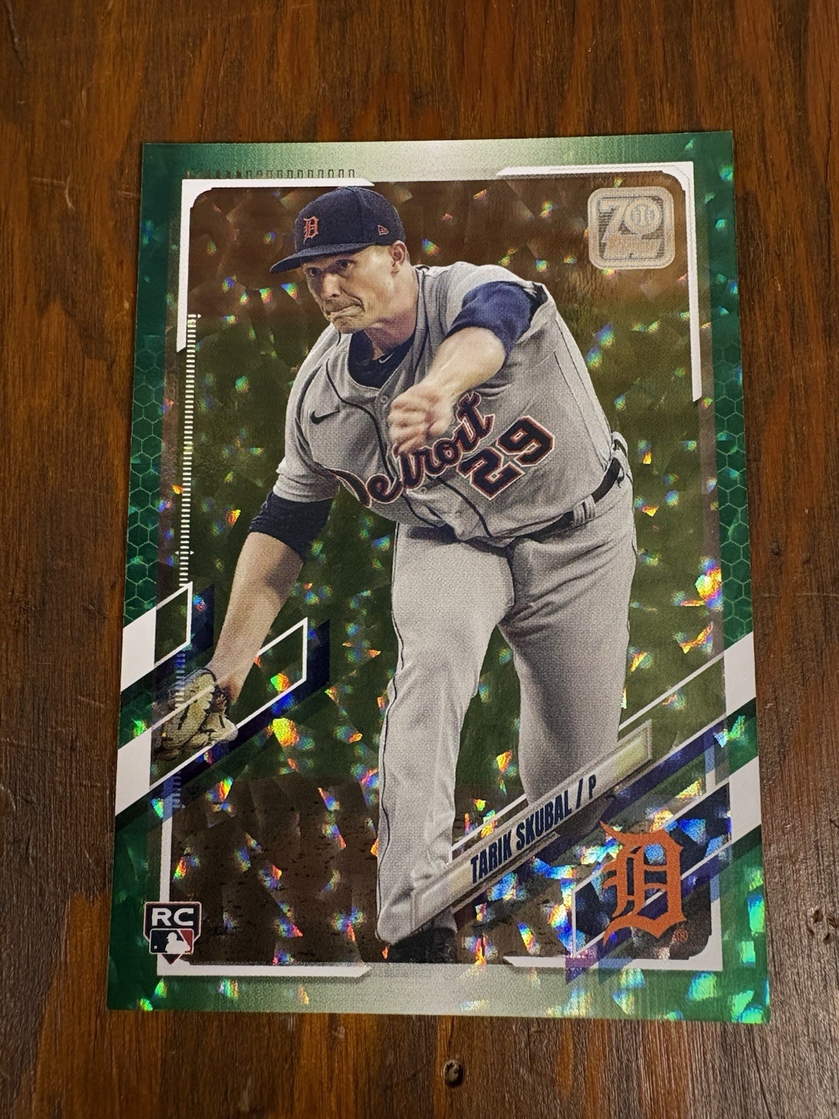 Tarik Skubal RC 2021 Topps S1 #92 1st RC Green Ice HoloFoil #/499 Detroit Tigers