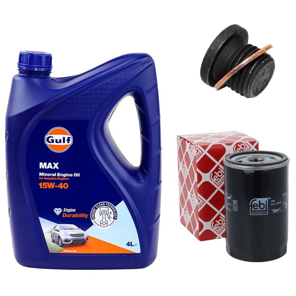 MotoröL Filter Set 15W-40 4 Liter + ÖLablassschraube FüR VW Passat 1.6 1.8-image
