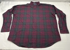 Vintage Ralph Lauren Shirt Mens 2XL XXL Red Green Blue Plaid Button Front Blake