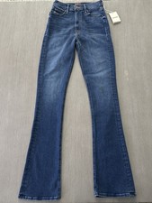 Mother High Waist Runaway Jeans Sz 27 Start Your Engines Skinny Flare NWT 268