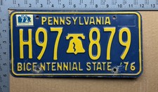1972 Pennsylvania license plate H97-879 Liberty Bell 21951