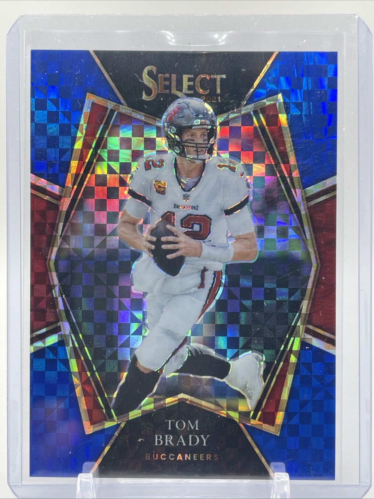 2021 Panini Select - Premier Level Tom Brady #101 Blue Prizm /149