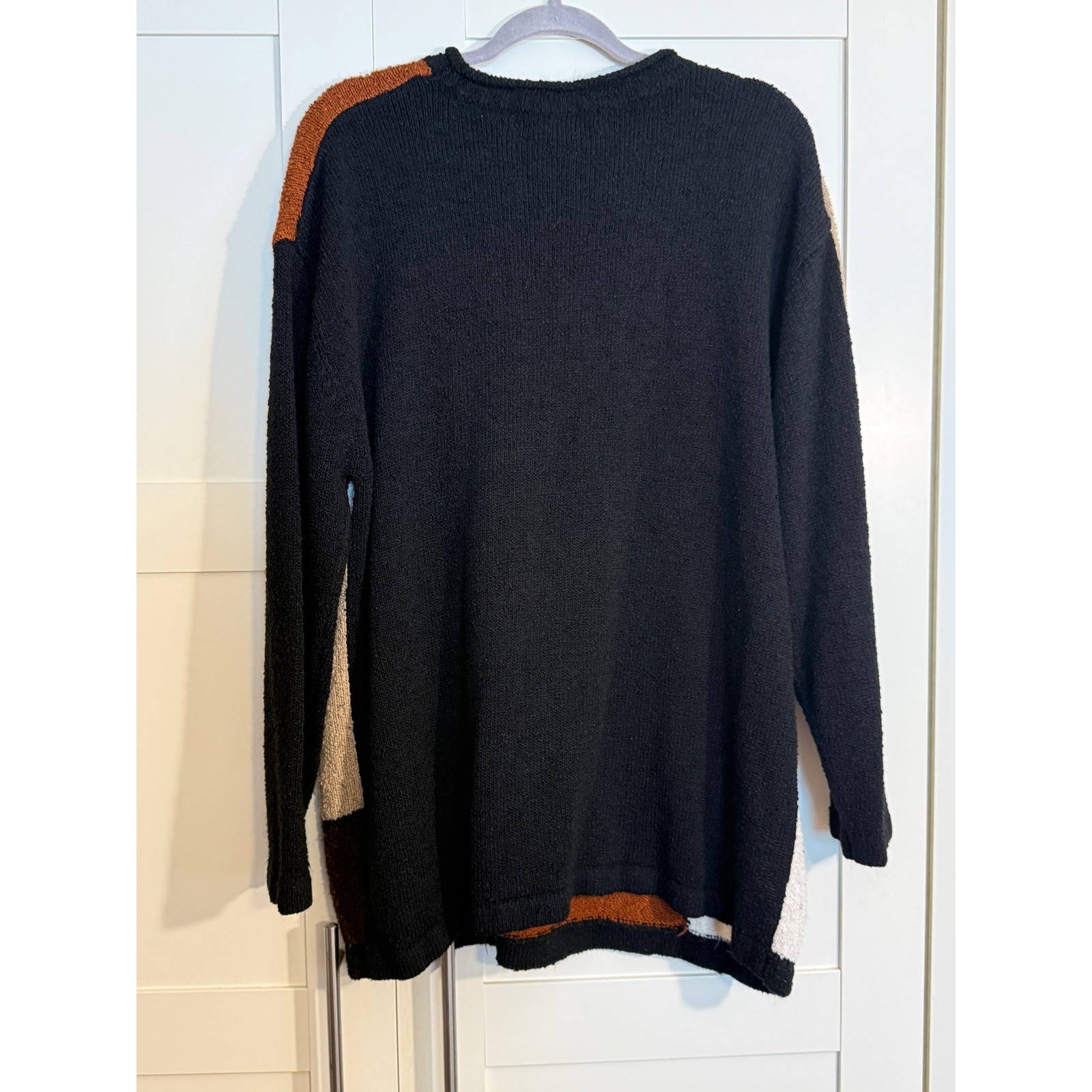 Segue Colorblock Patchwork Cozy Knit Sweater Top … - image 4