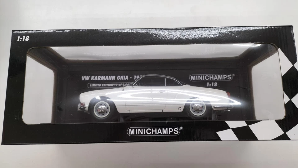 【Mini car】 MINICHAMPSVM KARMANN GHIA 19701/18 scale car from Japan - Image 2 of 4