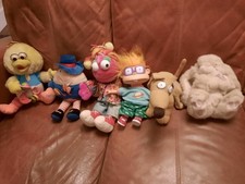 Vintage 90s Plush Toy Bundle Rugrat Big Bird Humpty Dumpty Zig Zag Spike Chukkie