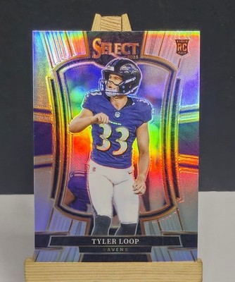 2025 Select #161 Tyler Loop RC SILVER HOLO PRIZM Ravens Rookie Card Parallel