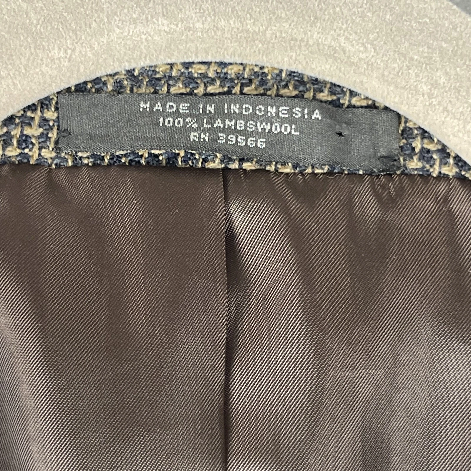 Andre Vachon Lambswool Blazer Sport Coat Mens 46S Brown 2 Button image 6