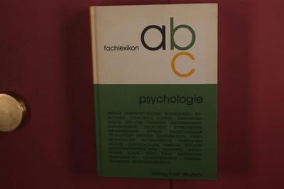 393852 G. CLAUSS, FACHLEXIKON ABC PSYCHOLOGIE Verlag Harri Deutsch HC