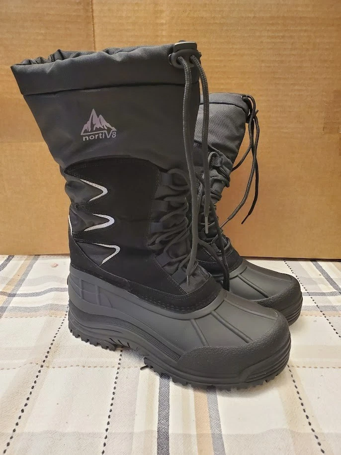 Nortiv8 Men's aterproof hiking Snow Boots Size 7 Black