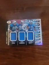 2020 Panini Illusions Billy Sims, Barry Sanders, Swift #L3 Lineage Jersey Relic