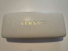 VERSACE Sunglasses/Eyeglasses Hard Case White Clamshell - Case Only Black Inside