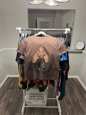 Y2K Tupac Shakur Brown Cotton Men’s Size Large T-Shirt Rapper