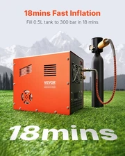 New PCP Air Compressor, 4500PSI/30Mpa PCP Airgun Compressor with Built-in Conv