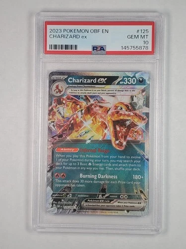 Charizard ex 125/197 Double Rare SV03: Obsidian Flames PSA 10 2023 English
