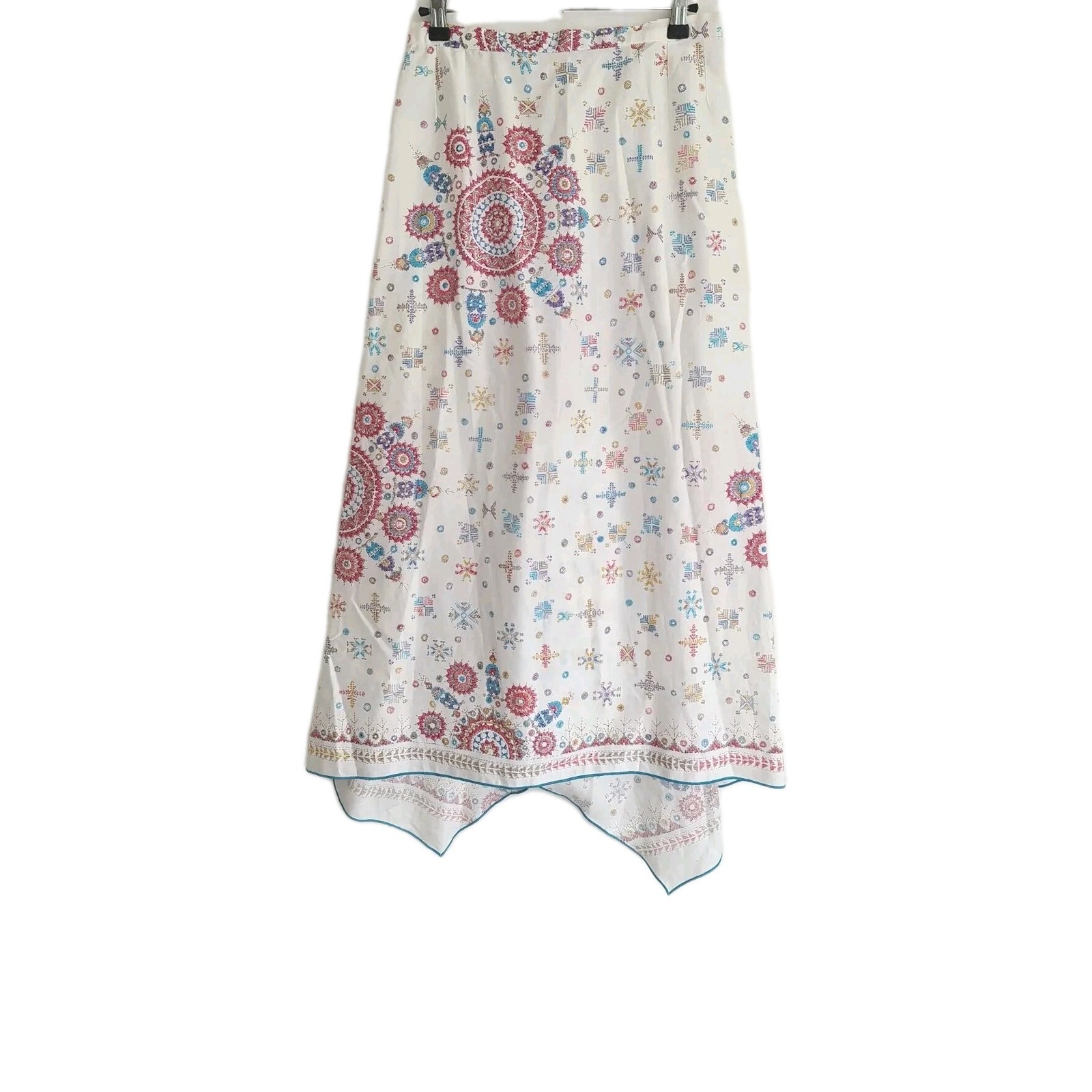 PERUVIAN CONNECTION WOMENS WHITE PATTERNED PIMA C… - image 1