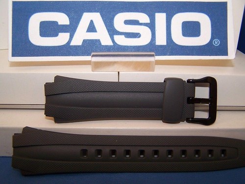 Casio Watch Band AQ-160 W-7 Gray Rubber Strap. Also fits AQ-163 | eBay