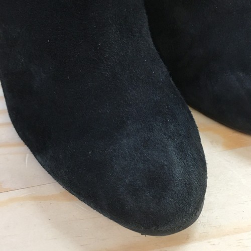 Nine West Boots Womens 10 M Domaey Tall Knee High Black Suede Heels Pull On - Picture 5 of 20