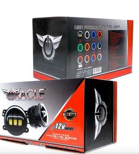 High Powered LED Fog Lights Oracle 5775-003 RED for 07-15 Jeep Wrangler JK - Picture 2 of 12
