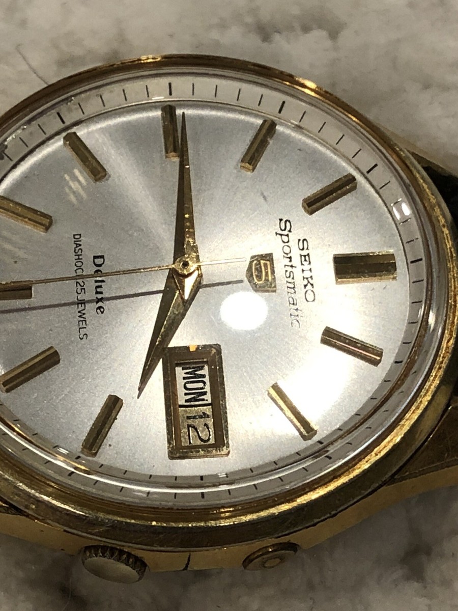 Seiko Sportmatic 5 7619-9000 Deluxe Vintage 25 Jewels SS