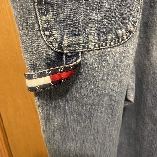 Tommy Hilfiger Blue Jean Denim Bib Overalls Child Kid Size 5 Logo boot cut - Picture 8 of 12