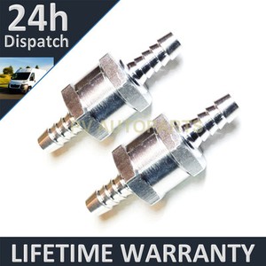 4 x 8mm 5//16 /"ONE WAY ALLUMINIO ANTI RITORNO VALVOLA DI RITEGNO BENZINA GASOLIO ACQUA