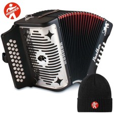 Hohner Panther GCF Sol 31 Button Accordion With Straps and Hohner Beanie