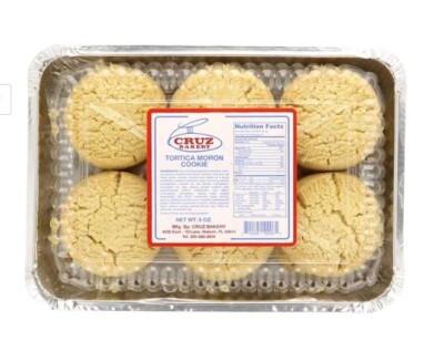 1 Cruz Bakery Tortica Moron Cookie torticas dulce cubano POLVORONES POLVORON