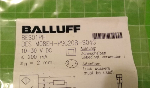 BALLUFF induktiver Sensor BES M08EH-PSC20B-S04G BES01PH Neu+OVP - Picture 2 of 3