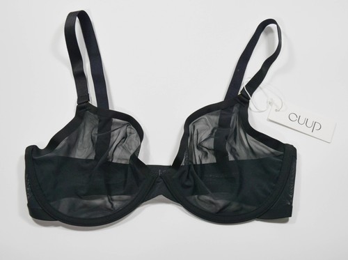 Reggiseno con ferretto a rete trasparente Cuup nero The Plunge nuovo con etichette taglia 34E - Foto 2 di 5