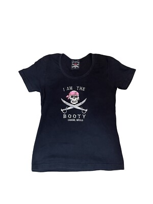 Bad to the Bone   I am the booty  Cancun Mexico women cut small t-shirt/ black