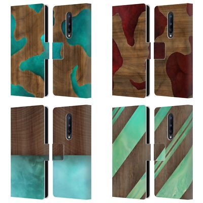 OFFICIAL ALYN SPILLER WOOD & RESIN LEATHER BOOK WALLET CASE FOR ONEPLUS PHONES