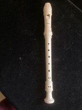 Yamaha 3-Piece Plastic Recorder Flute Instrument Japan Ivory Color
