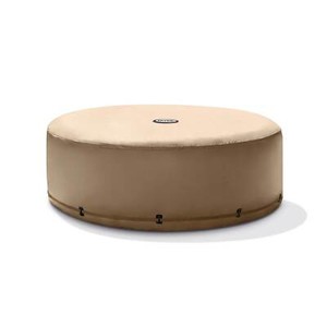Intex 28523E Round PureSpa Energy Efficient Spa Hot Tub Replacement Cover, Tan - Click1Get2 Half Price
