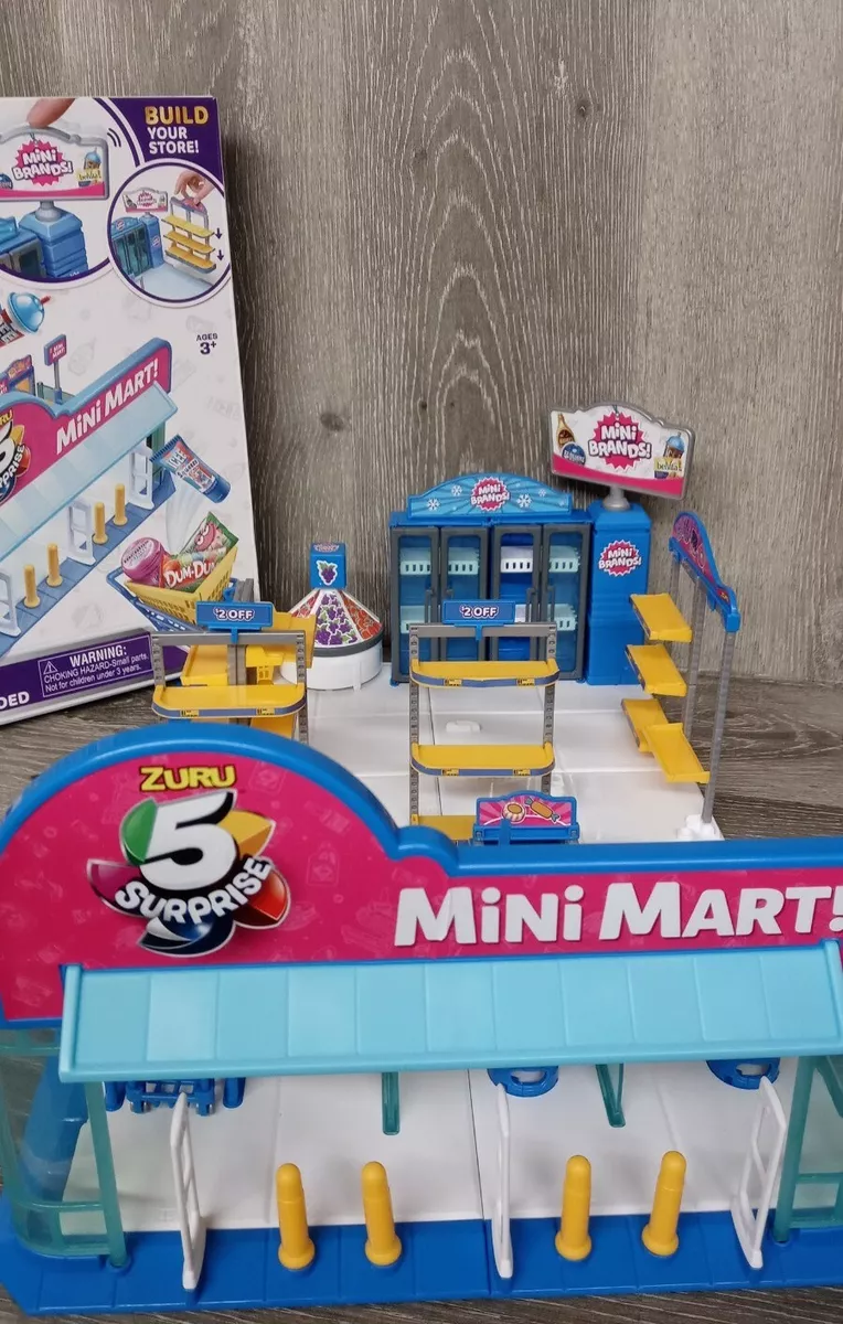 5 Surprise Mini Brands Mini Mart Playset Series 3 by ZURU with 5 Exclusive  Mystery Mini Brands, Store and Display Your Mini Collectibles Collection! 