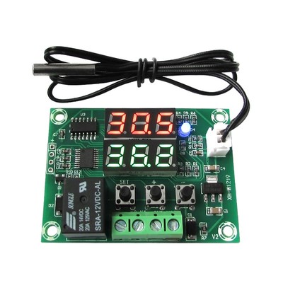 12V Digital Thermometer Temperature Controller Dual Relay Alarm Air Regulator